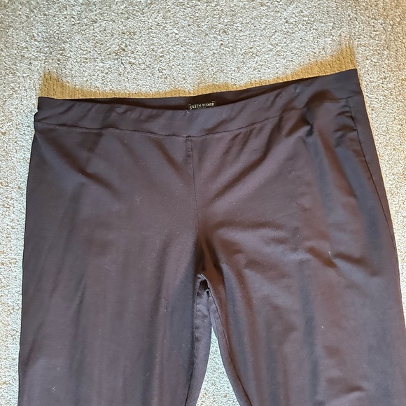 EILEEN FISHER KNIT Brown elastic waist coastal grandma stetch ankle pants 2X - Picture 4 of 11